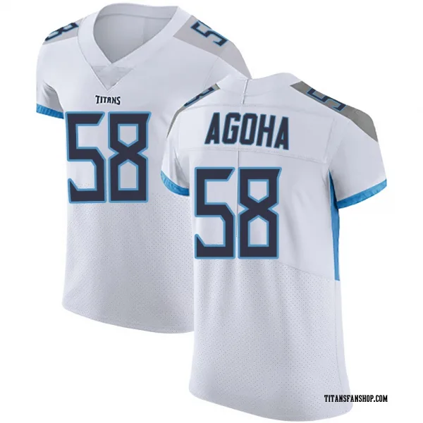 Men's David Ebuka Agoha Tennessee Titans Elite White Vapor Untouchable Jersey