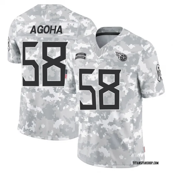 Men's David Ebuka Agoha Tennessee Titans Limited Arctic Camo 2024 Salute to Service Jersey