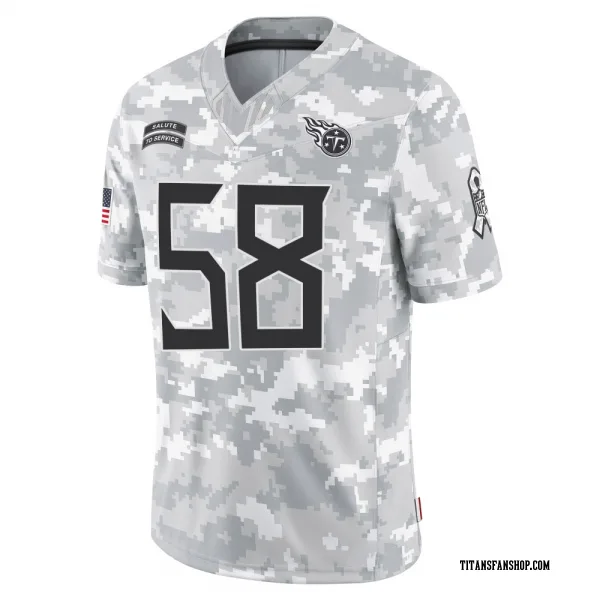 Men's David Ebuka Agoha Tennessee Titans Limited Arctic Camo 2024 Salute to Service Jersey