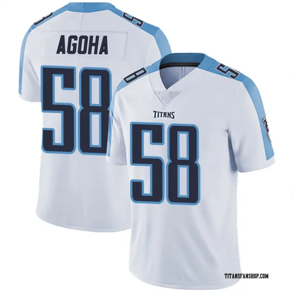 Men's David Ebuka Agoha Tennessee Titans Limited White Vapor Untouchable Jersey