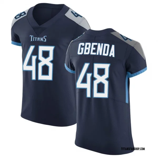 Men's David Gbenda Tennessee Titans Elite Navy Vapor Untouchable Jersey
