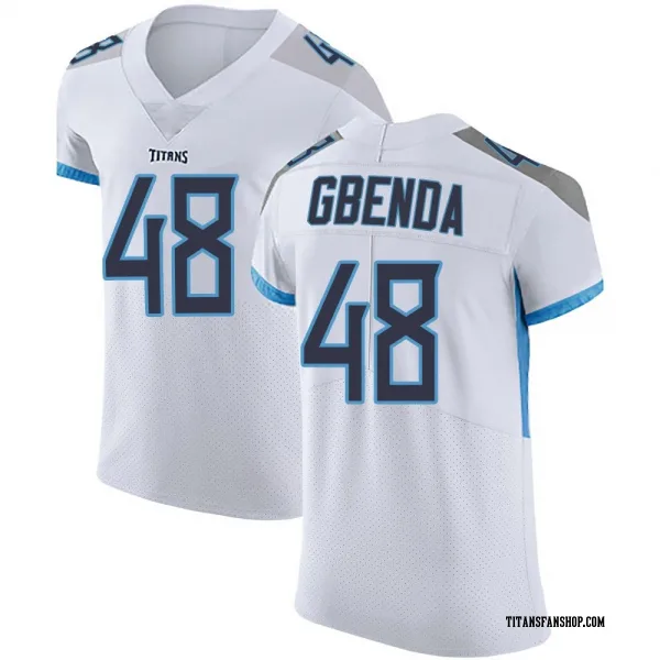 Men's David Gbenda Tennessee Titans Elite White Vapor Untouchable Jersey