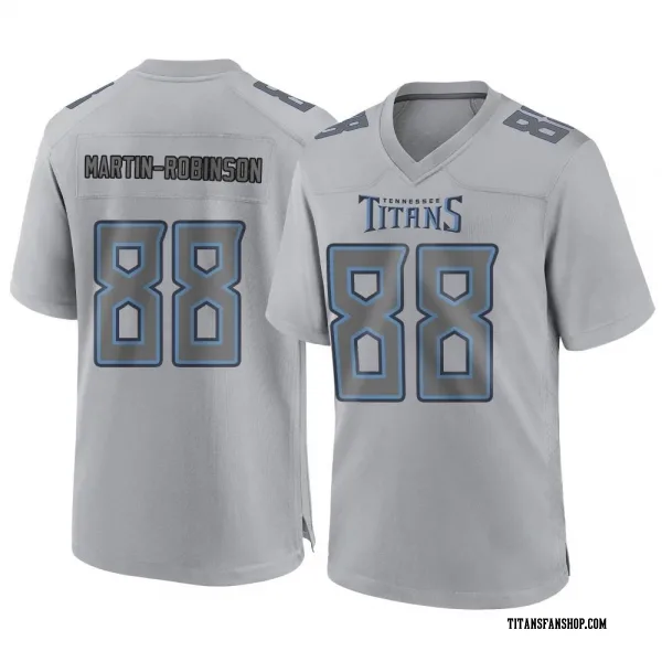 Men's David Martin-Robinson Tennessee Titans Game Gray Atmosphere Fashion Jersey