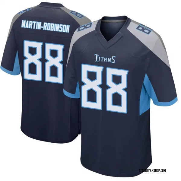 Men's David Martin-Robinson Tennessee Titans Game Navy Jersey