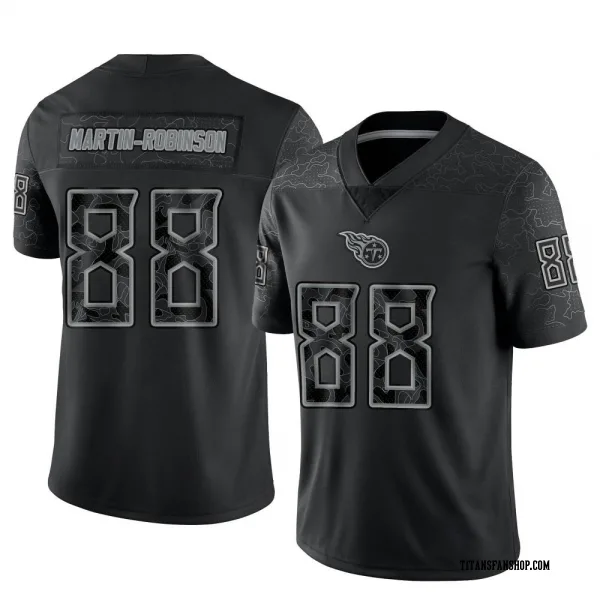 Men's David Martin-Robinson Tennessee Titans Limited Black Reflective Jersey