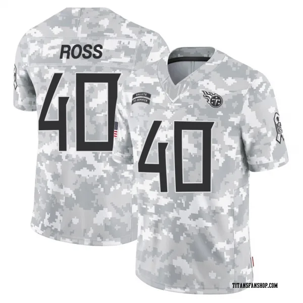 Men's Davion Ross Tennessee Titans Limited Arctic Camo 2024 Salute to Service Jersey