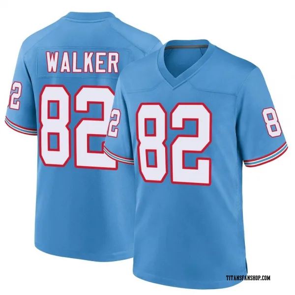 Men's Delanie Walker Tennessee Titans Game Light Blue Oilers Throwback Alternate Jersey