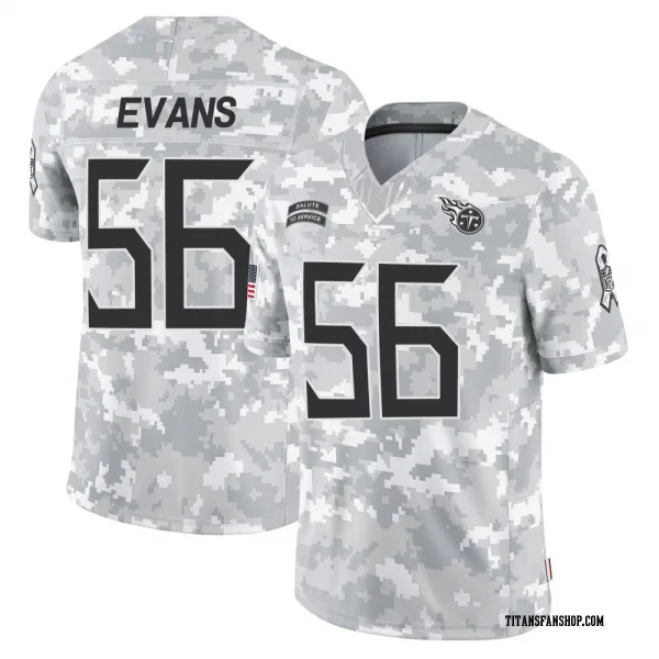 Men's Desmond Evans Tennessee Titans Limited Arctic Camo 2024 Salute to Service Jersey