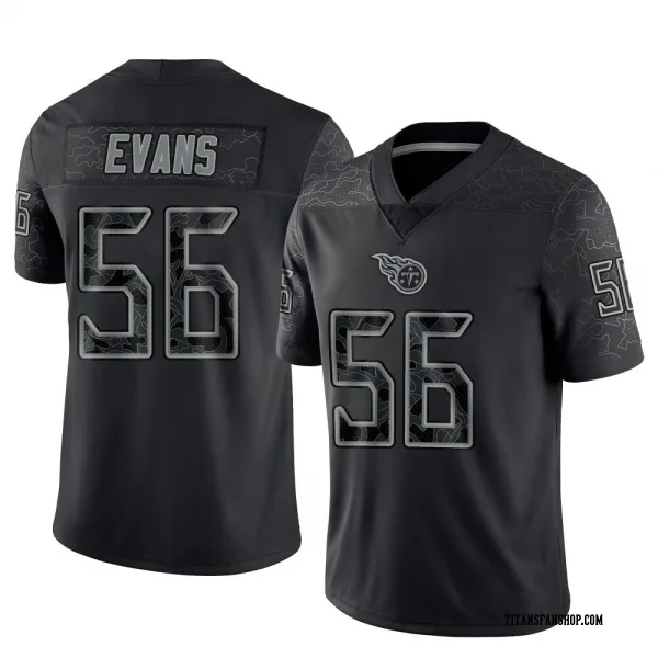 Men's Desmond Evans Tennessee Titans Limited Black Reflective Jersey