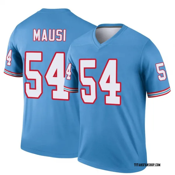 Men's Dorian Mausi Tennessee Titans Legend Light Blue Oilers Throwback Jersey