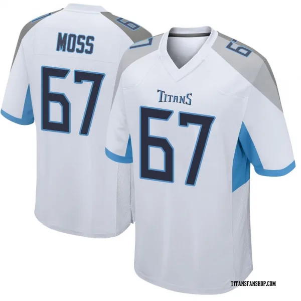 Men's Drew Moss Tennessee Titans Game White Jersey