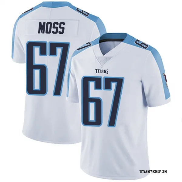 Men's Drew Moss Tennessee Titans Limited White Vapor Untouchable Jersey