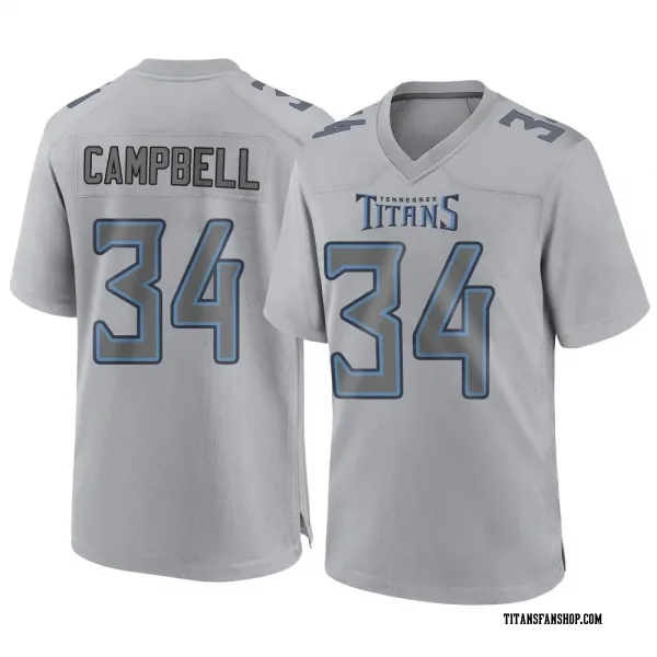 Men's Earl Campbell Tennessee Titans Game Gray Atmosphere Fashion Jersey