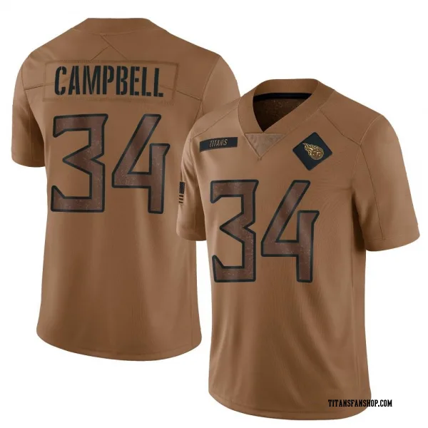 Men's Earl Campbell Tennessee Titans Limited Brown 2023 Salute To Service Jersey