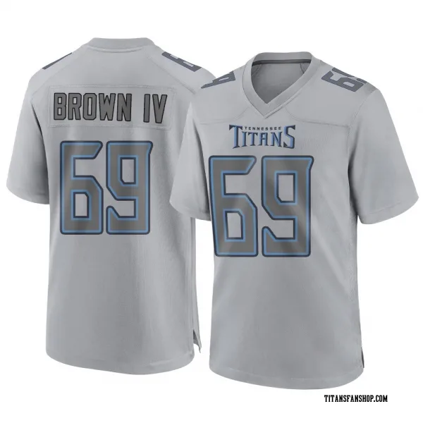 Men's Earnest Brown IV Tennessee Titans Game Gray Atmosphere Fashion Jersey