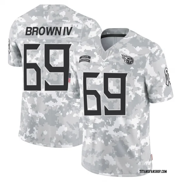 Men's Earnest Brown IV Tennessee Titans Limited Arctic Camo 2024 Salute to Service Jersey