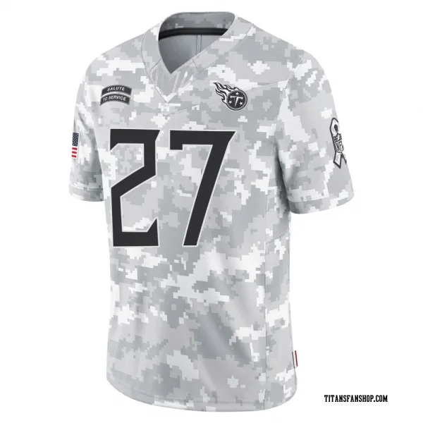 Men's Eddie George Tennessee Titans Limited Arctic Camo 2024 Salute to Service Jersey
