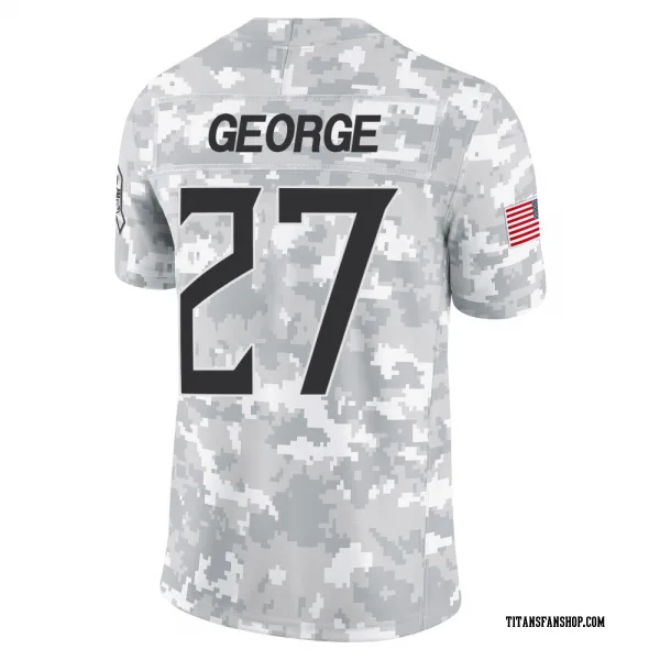 Men's Eddie George Tennessee Titans Limited Arctic Camo 2024 Salute to Service Jersey