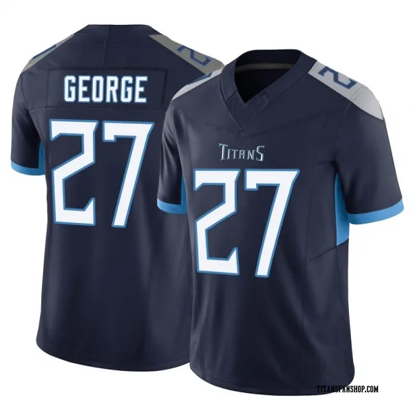 Men's Eddie George Tennessee Titans Limited Navy Vapor F.U.S.E. Jersey
