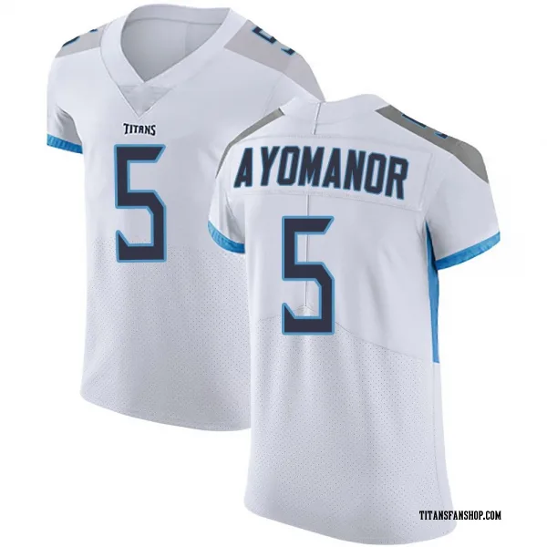 Men's Elic Ayomanor Tennessee Titans Elite White Vapor Untouchable Jersey