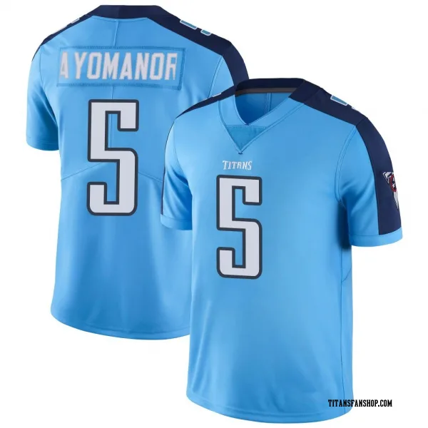 Men's Elic Ayomanor Tennessee Titans Limited Light Blue Color Rush Jersey