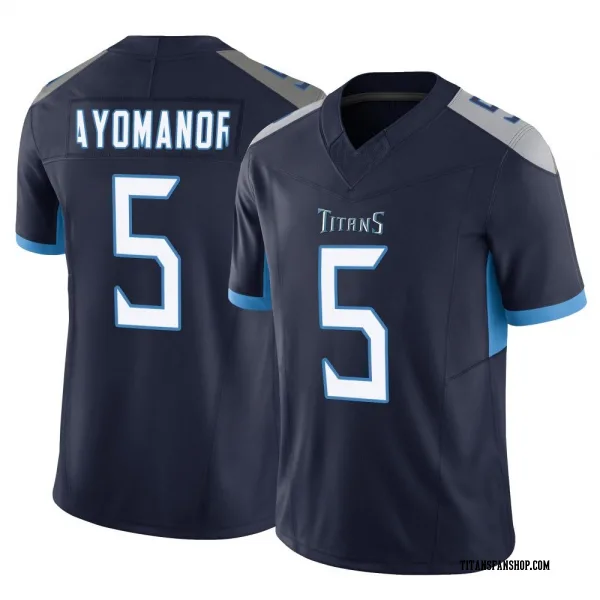 Men's Elic Ayomanor Tennessee Titans Limited Navy Vapor F.U.S.E. Jersey