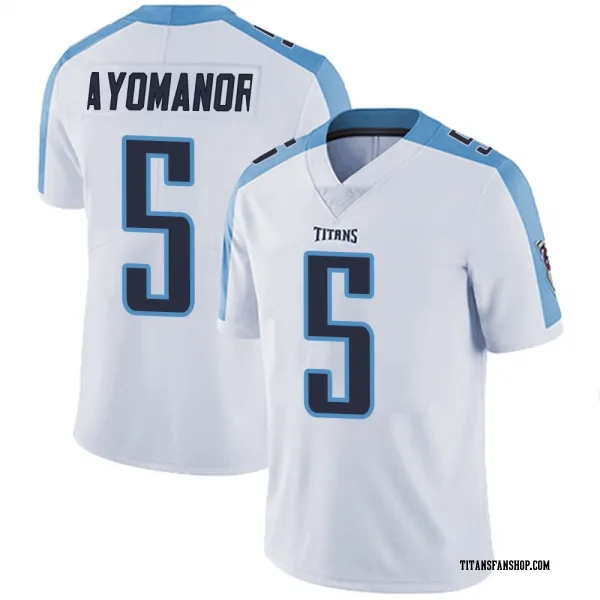 Men's Elic Ayomanor Tennessee Titans Limited White Vapor Untouchable Jersey