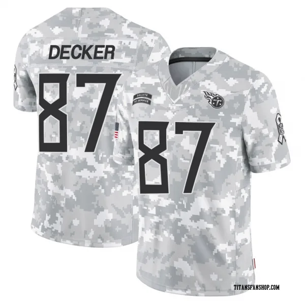Men's Eric Decker Tennessee Titans Limited Arctic Camo 2024 Salute to Service Jersey