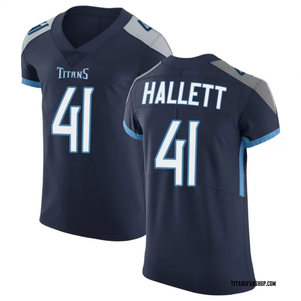 Men's Erick Hallett Tennessee Titans Elite Navy Vapor Untouchable Jersey