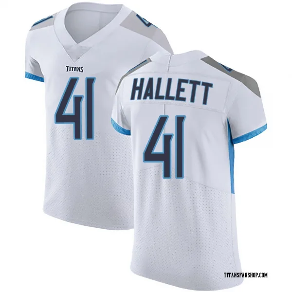 Men's Erick Hallett Tennessee Titans Elite White Vapor Untouchable Jersey