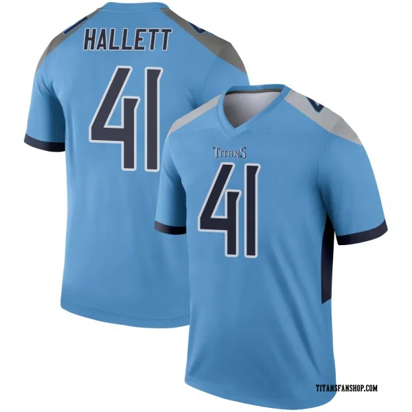 Men's Erick Hallett Tennessee Titans Legend Light Blue Jersey