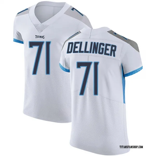 Men's Garrett Dellinger Tennessee Titans Elite White Vapor Untouchable Jersey