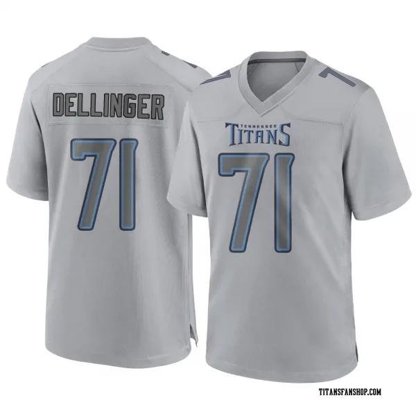 Men's Garrett Dellinger Tennessee Titans Game Gray Atmosphere Fashion Jersey
