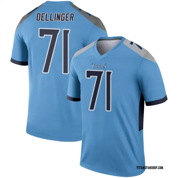 Men's Garrett Dellinger Tennessee Titans Legend Light Blue Jersey