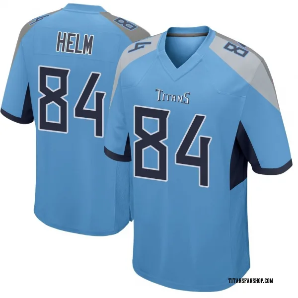 Men's Gunnar Helm Tennessee Titans Game Light Blue Jersey