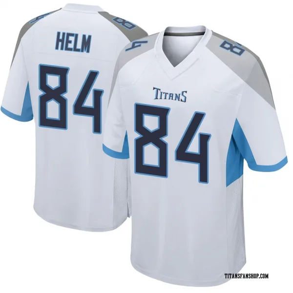 Men's Gunnar Helm Tennessee Titans Game White Jersey