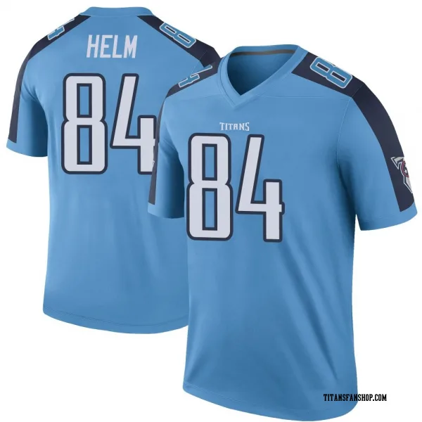 Men's Gunnar Helm Tennessee Titans Legend Light Blue Color Rush Jersey