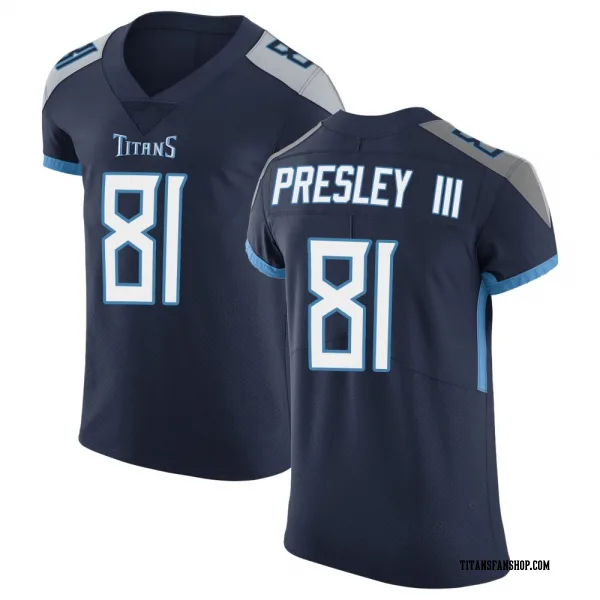 Men's Hal Presley III Tennessee Titans Elite Navy Vapor Untouchable Jersey