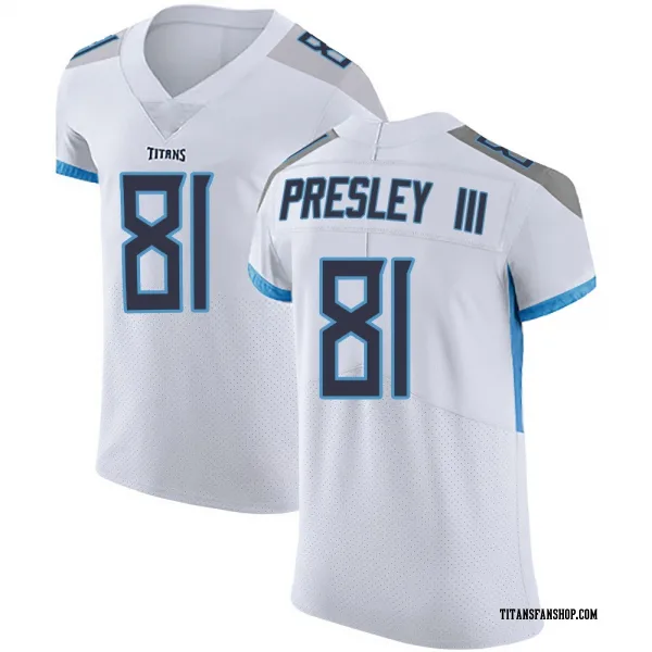 Men's Hal Presley III Tennessee Titans Elite White Vapor Untouchable Jersey