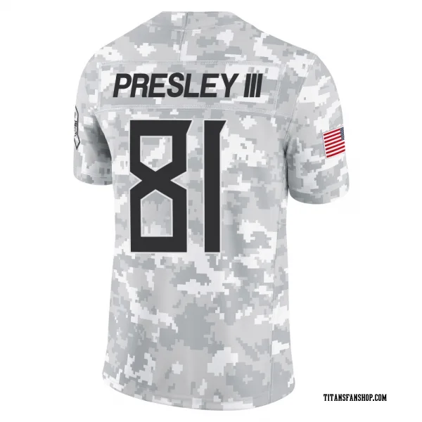 Men's Hal Presley III Tennessee Titans Limited Arctic Camo 2024 Salute to Service Jersey