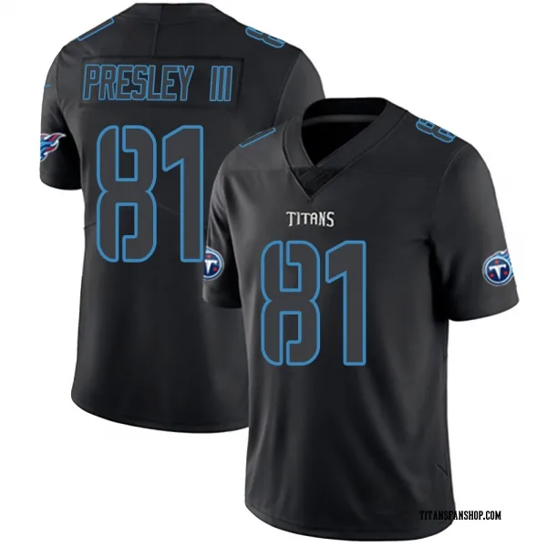 Men's Hal Presley III Tennessee Titans Limited Black Impact Jersey