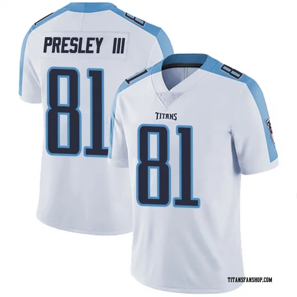 Men's Hal Presley III Tennessee Titans Limited White Vapor Untouchable Jersey