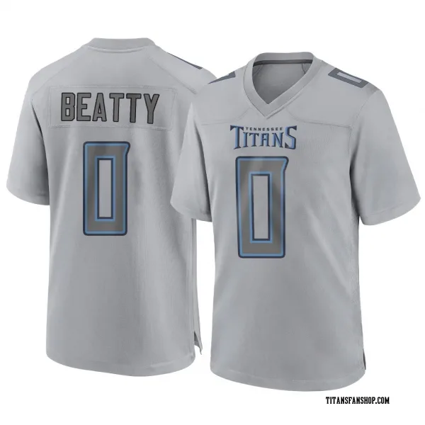 Men's Hank Beatty Tennessee Titans Game Gray Atmosphere Fashion Jersey