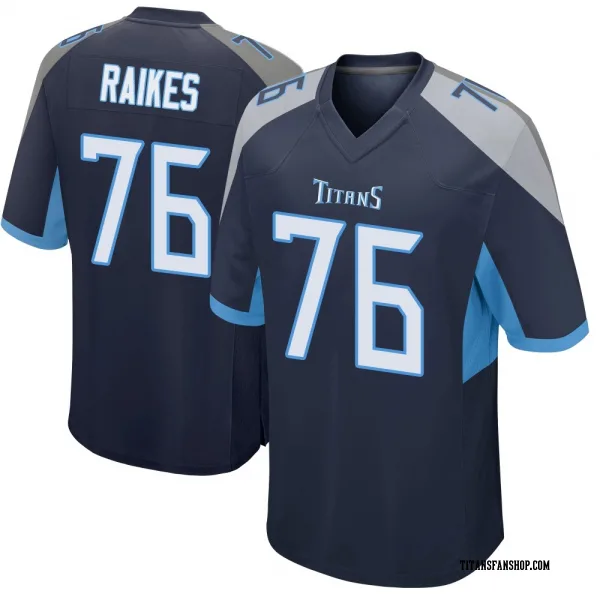 Men's Isaiah Raikes Tennessee Titans Game Navy Jersey