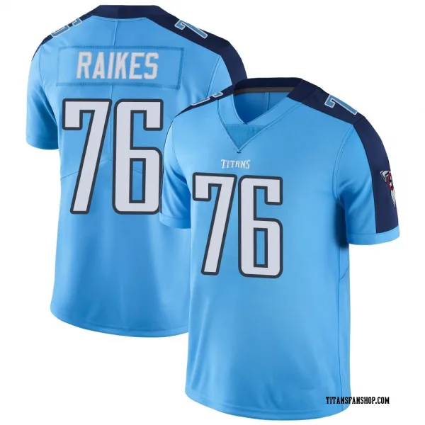 Men's Isaiah Raikes Tennessee Titans Limited Light Blue Color Rush Jersey