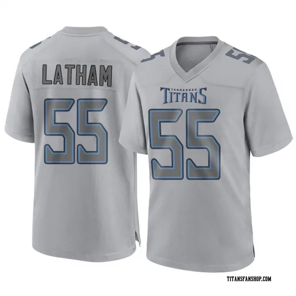 Men's JC Latham Tennessee Titans Game Gray Atmosphere Fashion Jersey