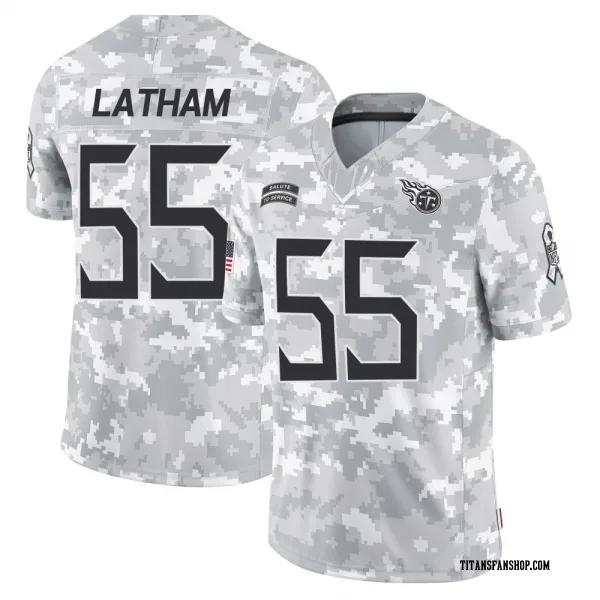 Men's JC Latham Tennessee Titans Limited Arctic Camo 2024 Salute to Service Jersey