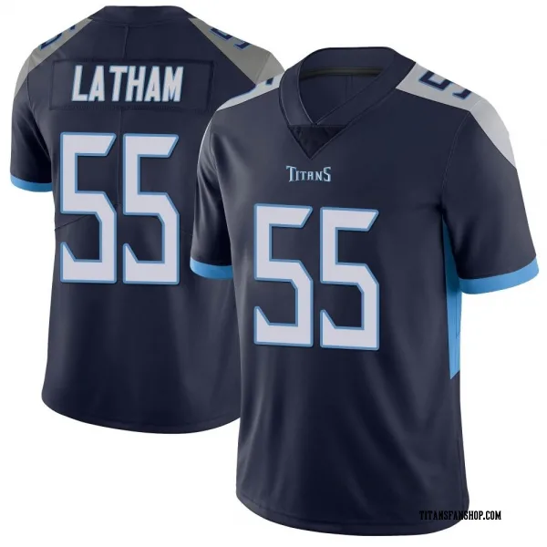 Men's JC Latham Tennessee Titans Limited Navy Vapor Untouchable Jersey