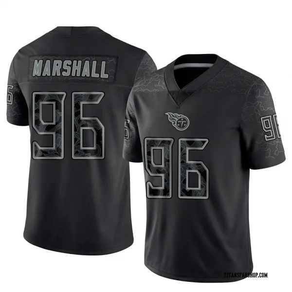 Men's Jackie Marshall Tennessee Titans Limited Black Reflective Jersey