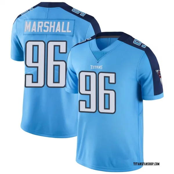 Men's Jackie Marshall Tennessee Titans Limited Light Blue Color Rush Jersey